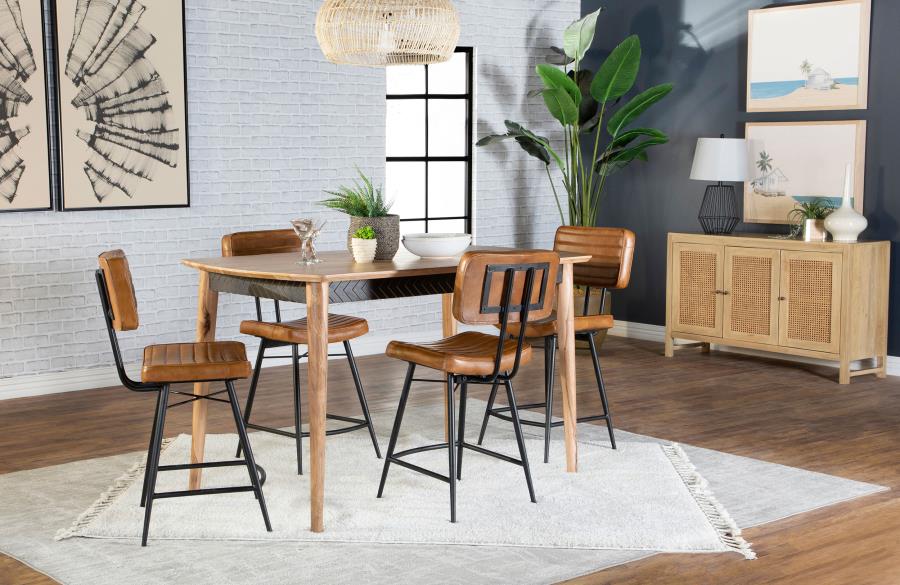Partridge Brown 5 Pc Counter Height Dining Set - furniture place usa