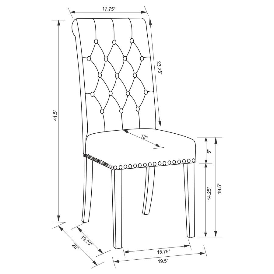 Alana Grey Side Chair - furniture place usa