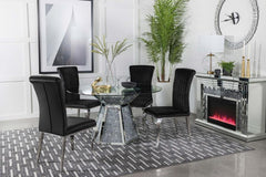 Quinn Black 5 Pc Dining Set - furniture place usa