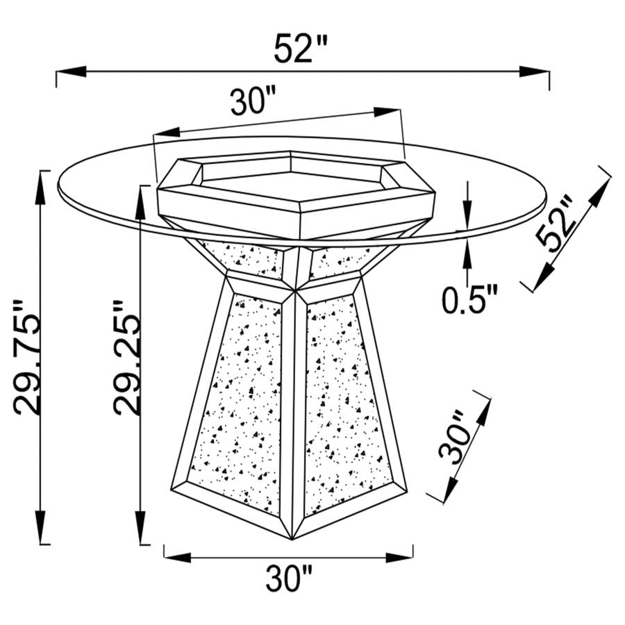 Quinn Black 5 Pc Dining Set - furniture place usa