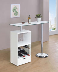 Koufax White Bar Table - furniture place usa
