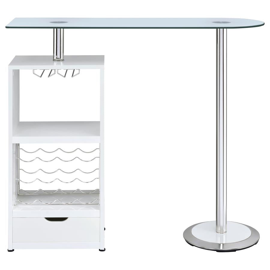 Koufax White Bar Table - furniture place usa