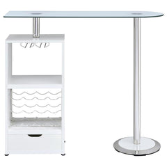 Koufax White Bar Table - furniture place usa