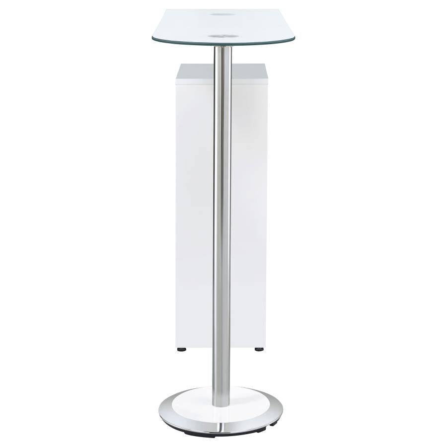 Koufax White Bar Table - furniture place usa