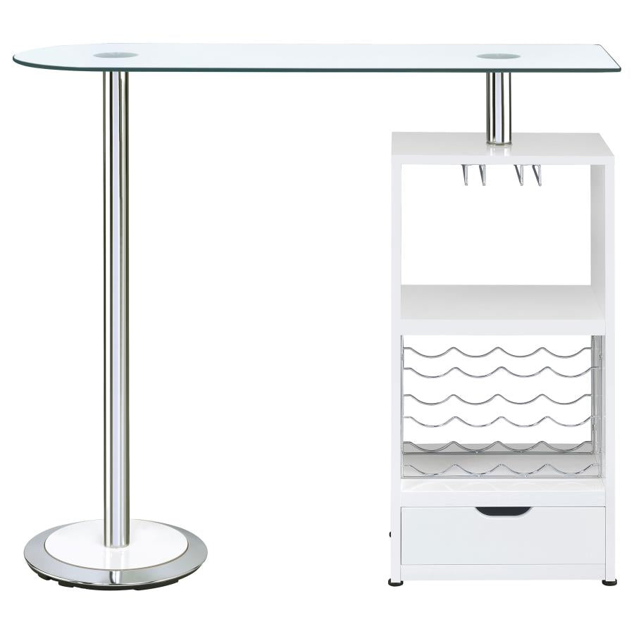 Koufax White Bar Table - furniture place usa