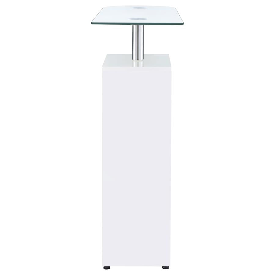 Koufax White Bar Table - furniture place usa
