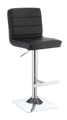 Bianca Black Adjustable Bar Stool - furniture place usa