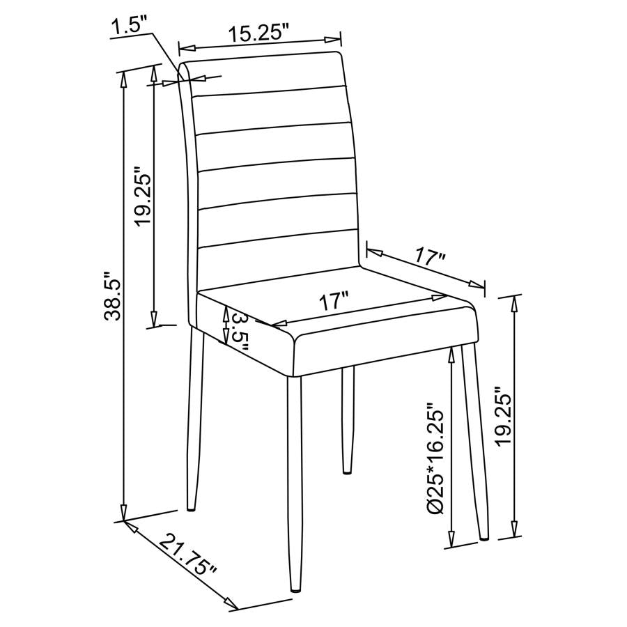 Maston White Side Chair - furniture place usa