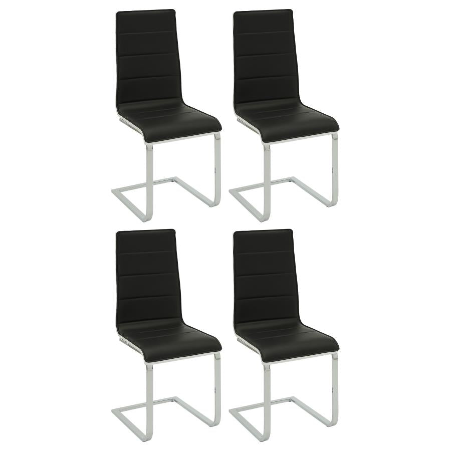 Broderick Black Side Chair - furniture place usa