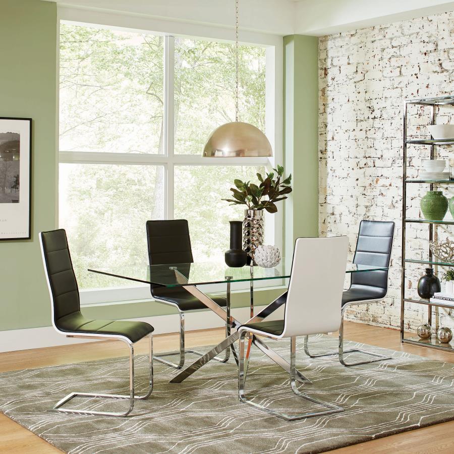 Broderick Black Side Chair - furniture place usa