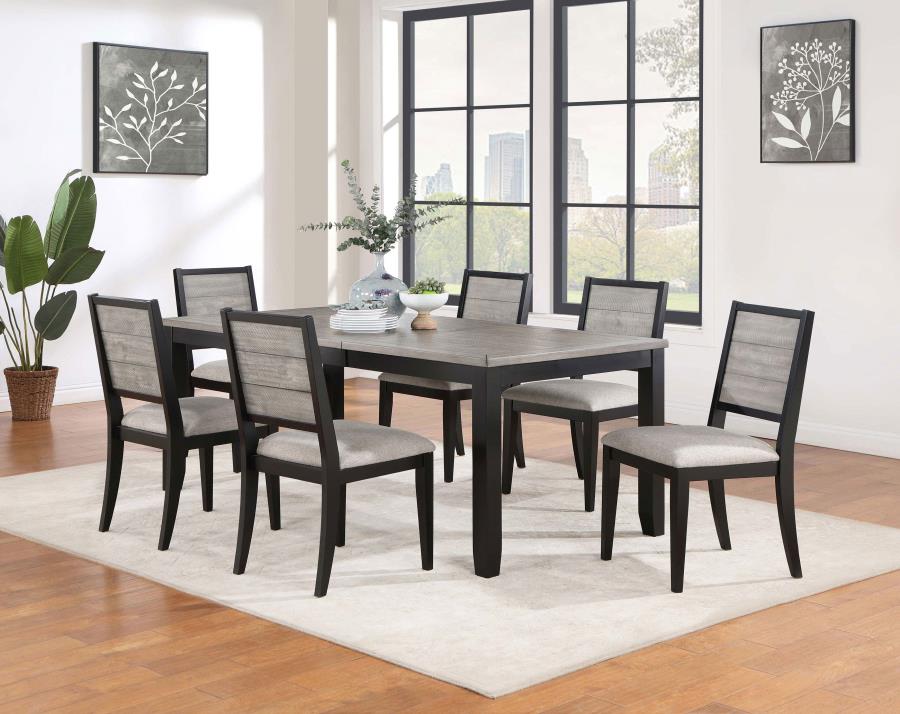 Elodie Grey 7 Pc Dining Set - furniture place usa