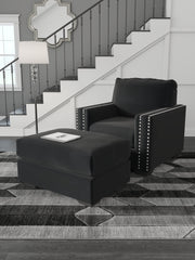 Gleston Chair and Ottoman - furniture place usa