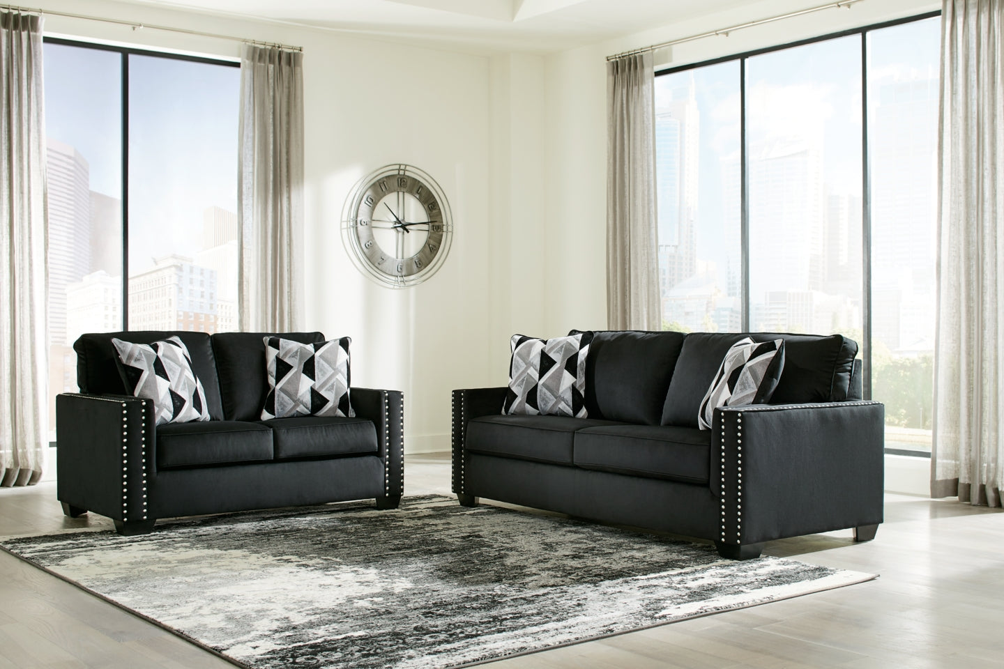 Gleston Sofa, Loveseat, Chair and Ottoman - furniture place usa