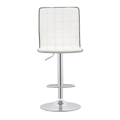 Ashbury White Adjustable Bar Stool - furniture place usa