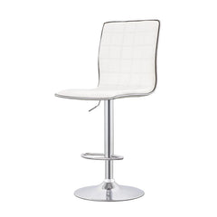 Ashbury White Adjustable Bar Stool - furniture place usa