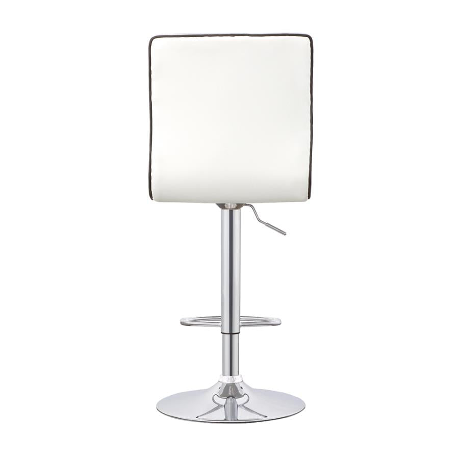Ashbury White Adjustable Bar Stool - furniture place usa