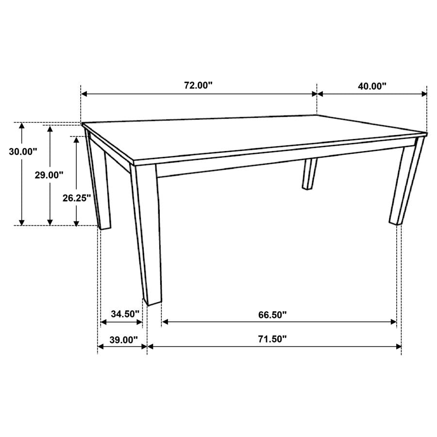 Hollis Brown Dining Table - furniture place usa