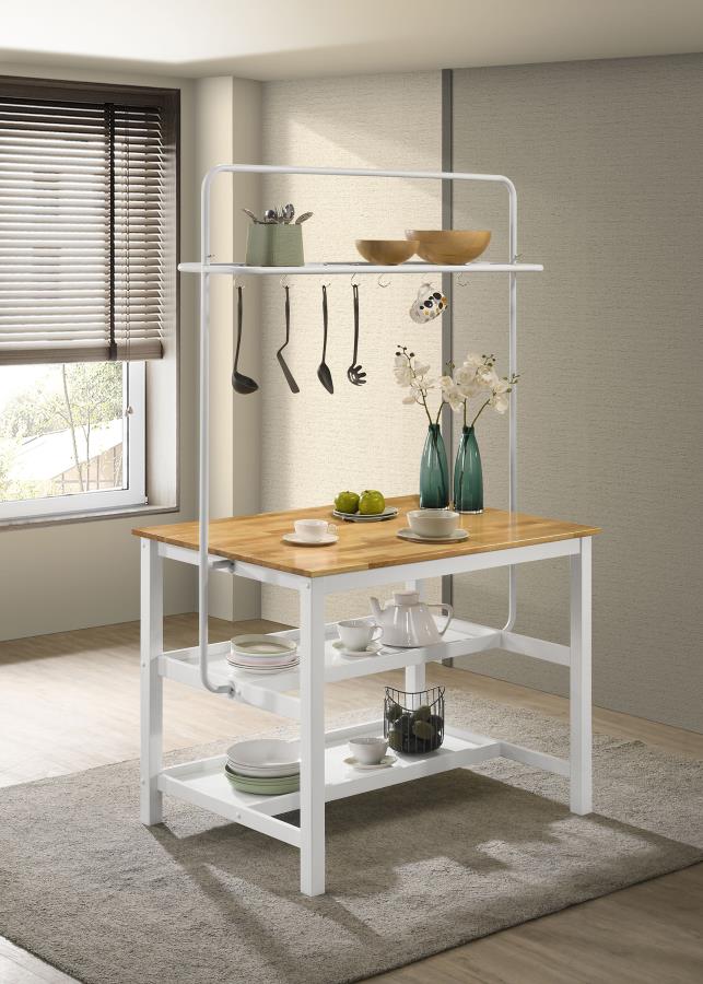 Hollis Brown Kitchen Island Table - furniture place usa