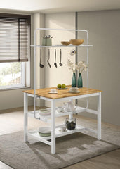 Hollis Brown Kitchen Island Table - furniture place usa