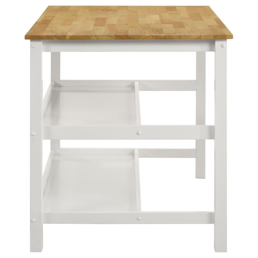 Hollis Brown Kitchen Island Table - furniture place usa
