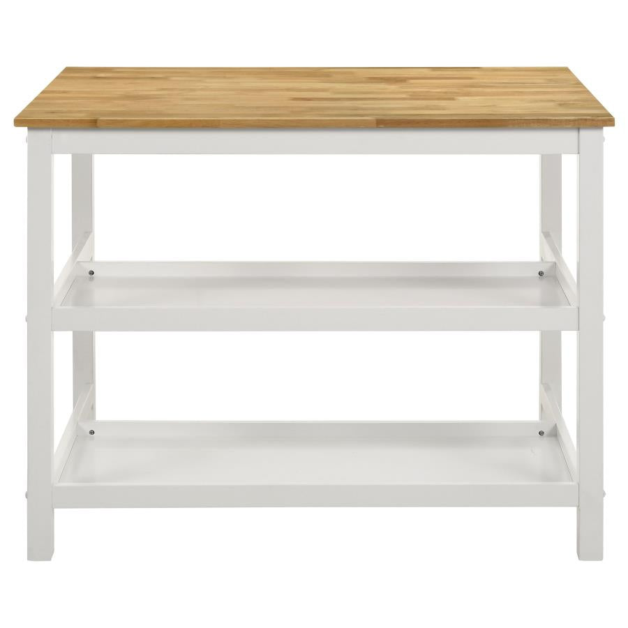 Hollis Brown Kitchen Island Table - furniture place usa