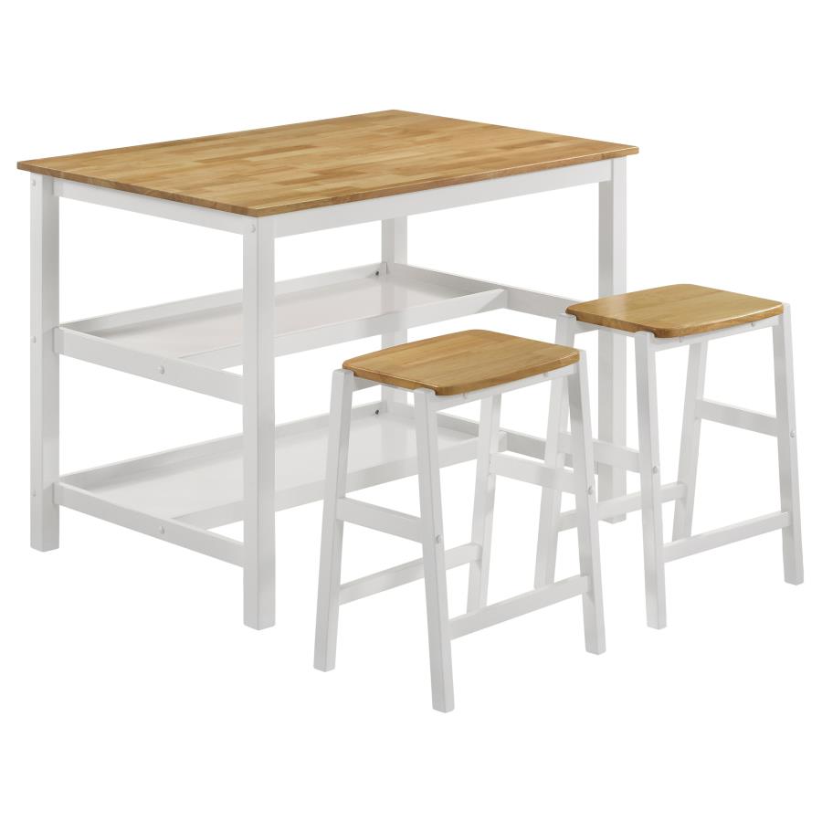 Hollis Brown Kitchen Island Table - furniture place usa