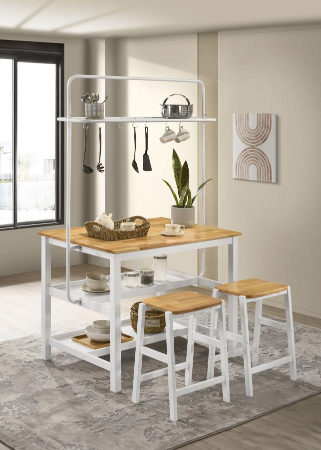 Hollis Brown Kitchen Island Table - furniture place usa