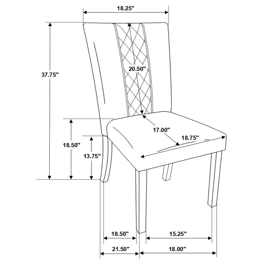 Malia Beige Side Chair - furniture place usa