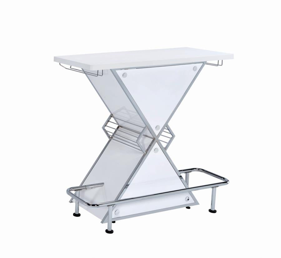 Atoka White Home Bar - furniture place usa
