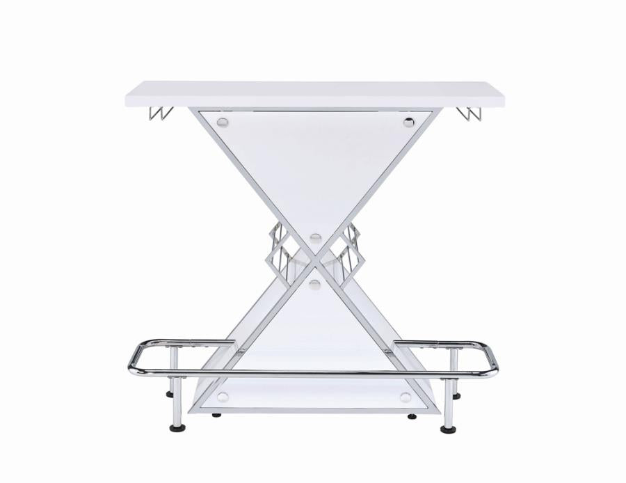 Atoka White Home Bar - furniture place usa