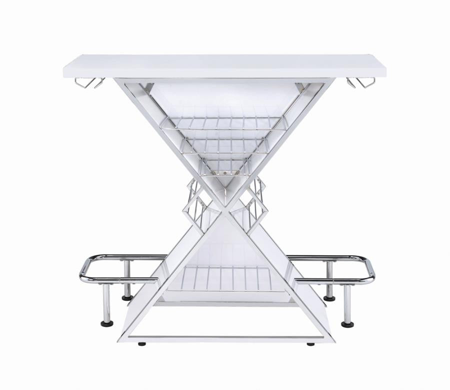 Atoka White Home Bar - furniture place usa