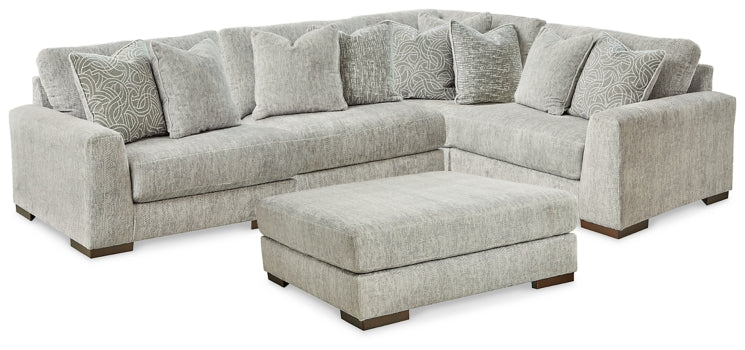 Regent Park 4-Piece Sectional with Ottoman - furniture place usa