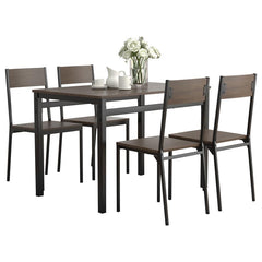 Lana Black 5 Pc Dining Set - furniture place usa