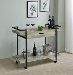 Ventura Grey Bar Cart - furniture place usa