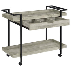 Ventura Grey Bar Cart - furniture place usa