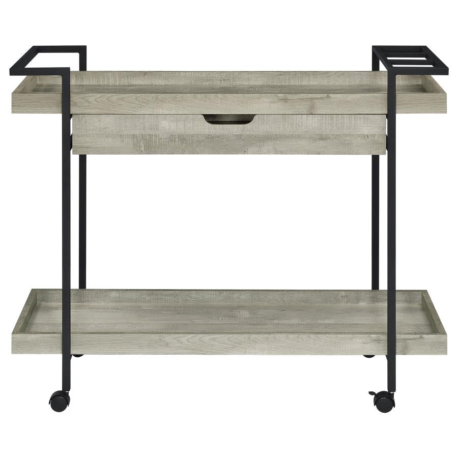 Ventura Grey Bar Cart - furniture place usa