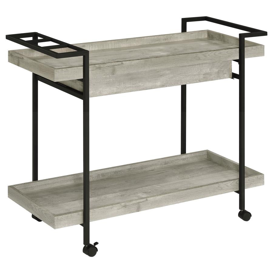 Ventura Grey Bar Cart - furniture place usa