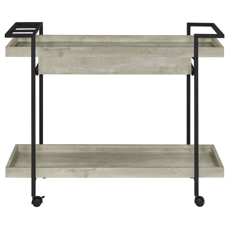 Ventura Grey Bar Cart - furniture place usa