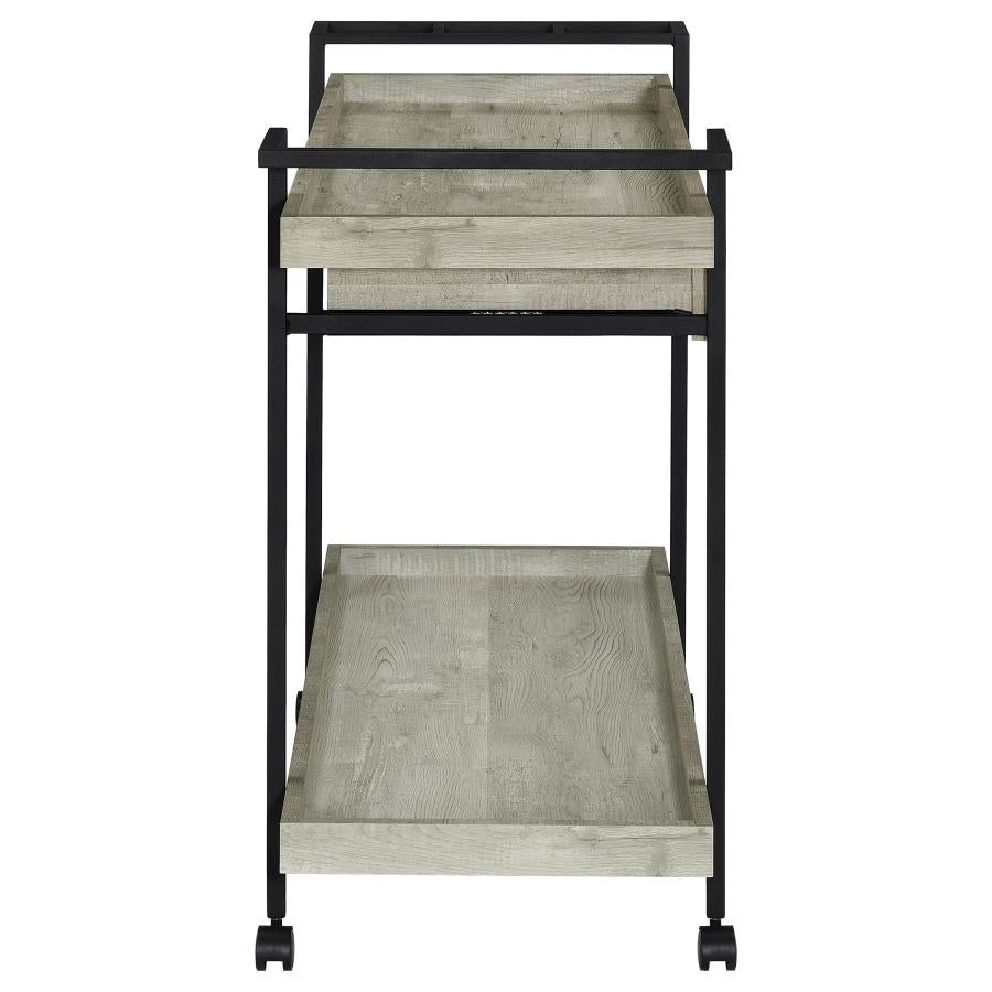 Ventura Grey Bar Cart - furniture place usa