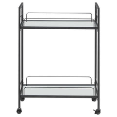 Curltis Black Bar Cart - furniture place usa