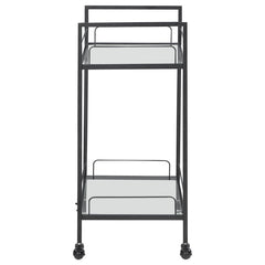 Curltis Black Bar Cart - furniture place usa