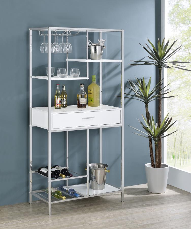 Figueroa White Wine Cabinet - furniture place usa