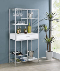Figueroa White Wine Cabinet - furniture place usa