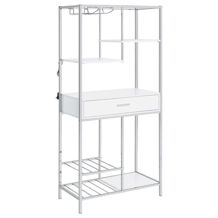 Figueroa White Wine Cabinet - furniture place usa