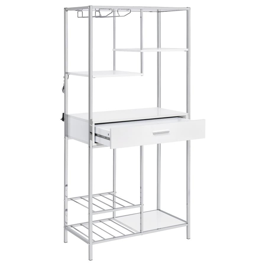 Figueroa White Wine Cabinet - furniture place usa