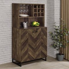 Mendoza Brown Bar Cabinet - furniture place usa