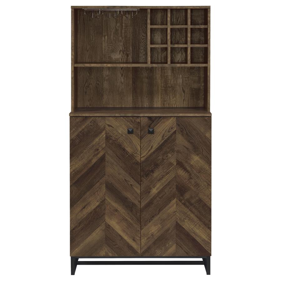 Mendoza Brown Bar Cabinet - furniture place usa