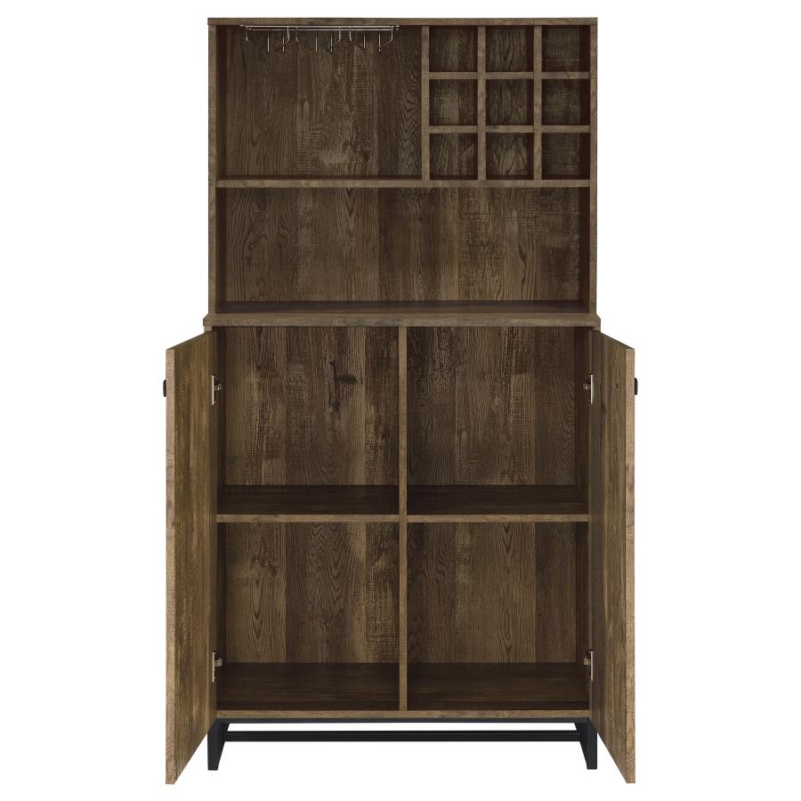 Mendoza Brown Bar Cabinet - furniture place usa