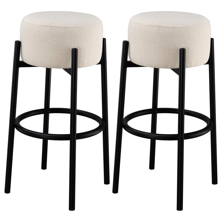 Leonard Beige Bar Stool - furniture place usa