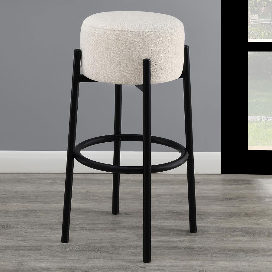 Leonard Beige Bar Stool - furniture place usa